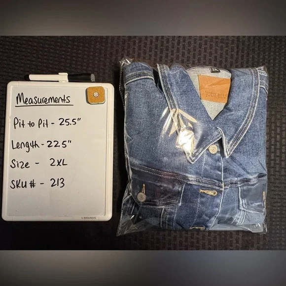 Judy Blue Distressed Indigo Jean Jacket - Picture 14 of 14